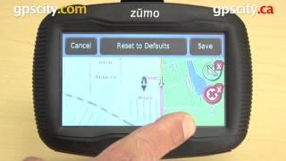 Garmin Zumo 350LM: Map & Vehicle Settings with gpscity.com