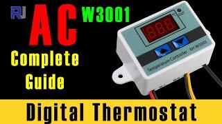 How to use XH-W3001 AC digital Thermostat Temperature control - Robojax