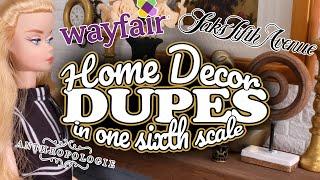 Home Decor DIY Dupes in One Sixth Scale Miniatures for Dioramas and Dollhouses DIY