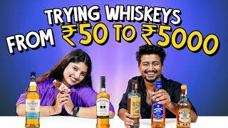 Trying Whiskeys From ₹‎50 to ₹‎5000 | Ok Tested