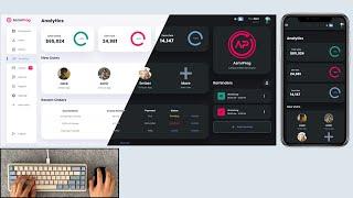 ASMR Programming - Responsive Admin Dashboard with Light & Dark Mode - No Talking