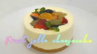   🫐  Fruit jello cheesecake   #2024 #food #tiktok #cooking #asmr #easy #cake #dessert #fruit