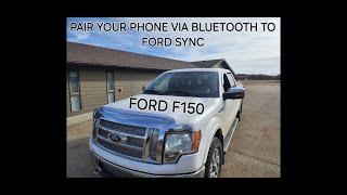 BLUETOOTH PAIRING YOUR PHONE TO MY FORD SYNC VERY EASY, FORD F150(2009-2020)2011 2012 2013 FORD F150