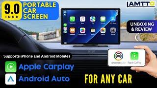 9" Portable Car Screen with TWO Cameras - LAMTTO -  FOR ANY CAR ⫸ UNBOXING REVIEW