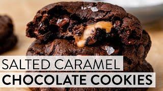 Salted Caramel Dark Chocolate Cookies | Sally's Baking