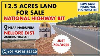 12.5 Acres Land for Sale in AndhraPradesh || Low Cost National Highway Bit