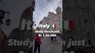 Italy Study Visa in Rs. 1,20,000 only!!  #studyabroad #studyinitaly #eurodreams #studyabroaditaly