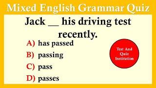 Mixed English Quiz | CAN YOU PASS THIS TEST IN 7 MINUTES?