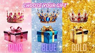 Choose YOUR Gift..! 3 Gift Box Challenge Pink, Blue & Gold edition