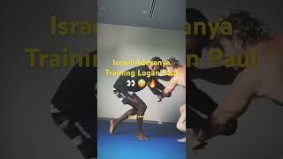 Logan Paul wrestling with Israel Adesanya  #youtubeboxing