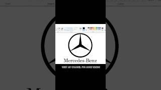 Mercedes-Benz Logo Drawing in Ms Paint. #mspaint #shorts #logodrawing #mercedesbenz