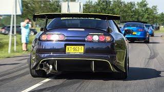 JDM Cars leaving Japfest 2024- Widebody S2000, 550HP Chaser, R34, RX7, Impreza STI, Crown, RCF...