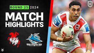 NRL 2024 | Dragons v Sharks | Match Highlights