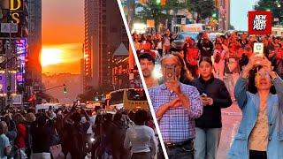 New Yorkers soak up stunning sun phenomenon 'Manhattanhenge' | New York Post