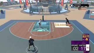 Making deep 3 pointers in a friendly 2v2 for no reason!