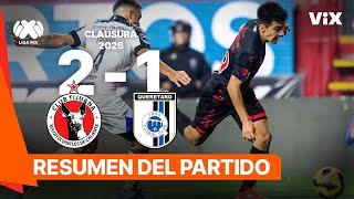 Tijuana 2-1 Querétaro | Goles y Resumen | Liga Mx - CLAUSURA 2025 | ViX