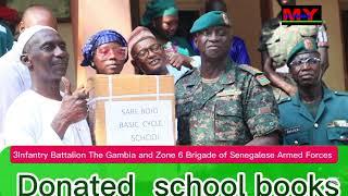 3 INFANTRY BATTALION GAMBIA AND ZONE 6 BRIGADE OF SENEGALESE ARMED FORCES DONATED SCHOOL BOOKS️️