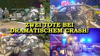 +++ ZWEI TOTE BEI DRAMATISCHEM AUTOBAHN-CRASH +++ UNFALLOPFER WERDEN VON AUTO ERFASST | GROSSEINSATZ