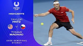 Taylor Fritz v Tomas Machac Highlights | United Cup 2025 Semifinal