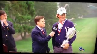 Webb Simpson US Open Interview Bird Man Photobomb