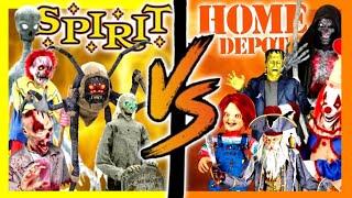 SPIRIT HALLOWEEN VS HOME DEPOT - New Halloween 2024 Animatronic Lineups!