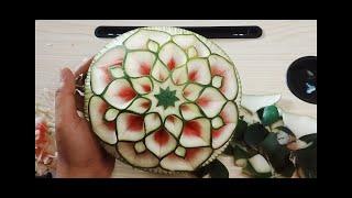 FRUITCARVING | WATERMELON | simple and easy watermelon carving like a pro