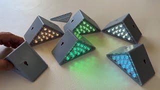 RGB LED Solar Step Lights Waterproof Outdoor Stair Lights, Solar Deck Lights IP67