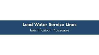 Identifying Lead Water Service Lines