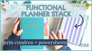 Erin Condren Compact Vertical LifePlanner + PowerSheets How I Will Use My Functional Planner Stack