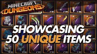 Showcasing 50 UNIQUE ITEMS in Minecraft Dungeons