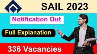 SAIL Recruitment 2023 | Notification Out | Full Detail Explaining | MDE