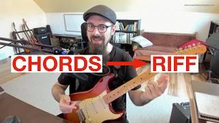 Use This Trick To Turn CHORD PROGRESSIONS Into RIFFS