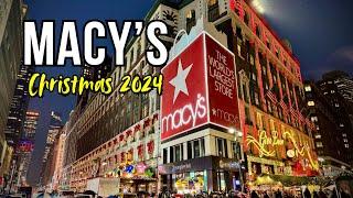 NEW YORK CITY Walking Tour [4K] - MACY'S - Christmas Season