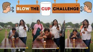 BLOW THE CUPS  #challenge #cupgame #newgame #fungame