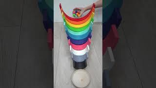 Colorful Marble run ASMR #dominogirl #colorful #marblerun