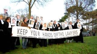 Dutch-lawyers-demo- supporting Iranian lawyers- Iranian embassy, 9 December, 2010