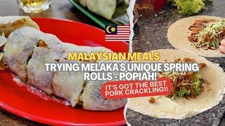 TRYING MALAYSIA'S UNIQUE SPRING ROLLS, POPIAH. ITS THE BEST CRISPY PORK SKIN #malaysia