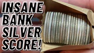 ALMOST TWO FULL ROLLS OF SILVER! HUGE HALF DOLLAR SCORE FROM THE BANK!