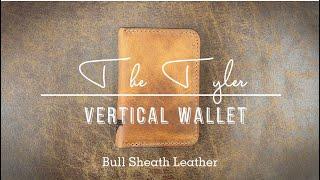 Vertical Wallet - The Tyler Vertical Bifold Wallet - Genuine Leather Wallet with Custom Engraving