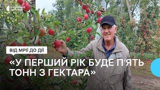 «У перший рік буде пʼять тонн з гектара»: житель села на Звенигородщині виростив яблуневу плантацію