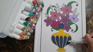 RELAXING FLORAL COLORING WITH SOOTHING MUSIC! PERFECT FOR STRESS RELIEF #coloring #colors #art