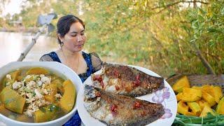 Cuộc Sống Trên Ghe • Khô Cá Sặc Rằn Chiên Dấm Đường