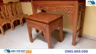 Bàn Thờ Đứng Hoa Sen - Bàn Thờ Đẹp 360