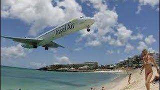 Amazing Willemstad MD-80 Cockpit Video Approach & Landing Curacao HD.1080p