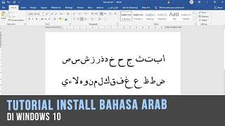 Tutorial Mudah Menambahkan Bahasa Keyboard (Arabic) di Windows 10