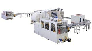 Automatic transferring facial tissue paper machinery production line