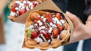 하루 30개 한정 새콤달콤 딸기 와플 _ 홍콩다방 Strawberry waffle / Korean food