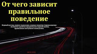 От чего зависит правильное поведение. А. П. Дерксен. МСЦ ЕХБ