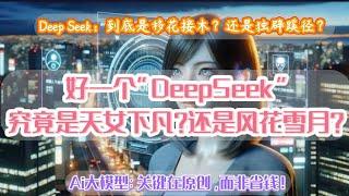 好一个DeepSeekv3:究竟是天女下凡？还是风花雪月？究竟是移花接木？还是另辟蹊径？究竟是编著还是作者？时间会给出最终的答案！