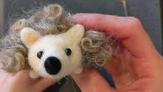 Needle Felting a Hedgehog Figure  - time lapse